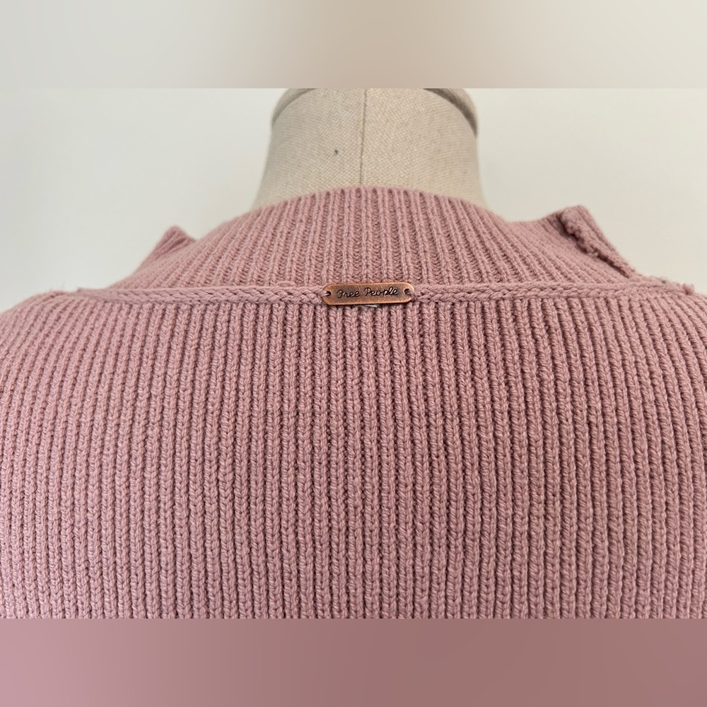 FREE PEOPLE - Easy Street Crop Pullover Sweater in Lost Petal Size XS - Picture 5 of 9